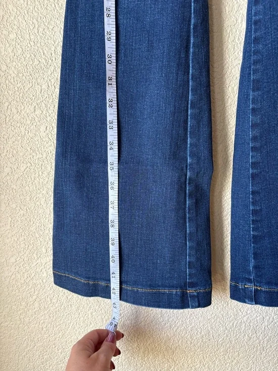 SPANX Dark Blue Flare Jeans Size Small - Picture 5 of 9